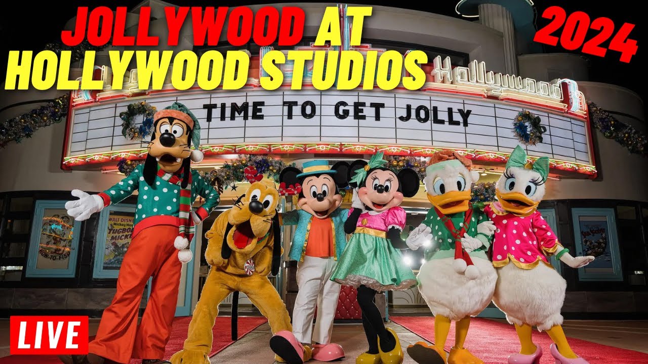 🔴Live: Disney Jollywood Nights at Hollywood Studios for all things Christmas party 11/9/2024