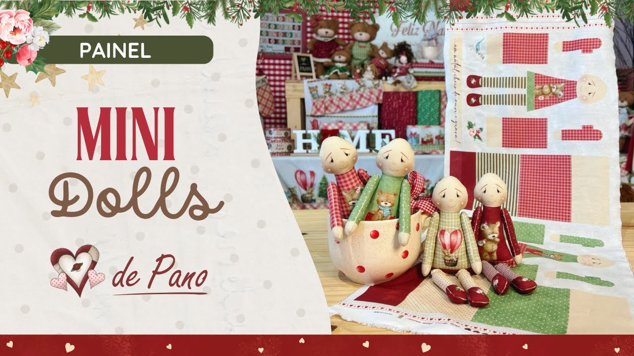 Aula GRATUITA - Painel Mini Dolls Natalinos