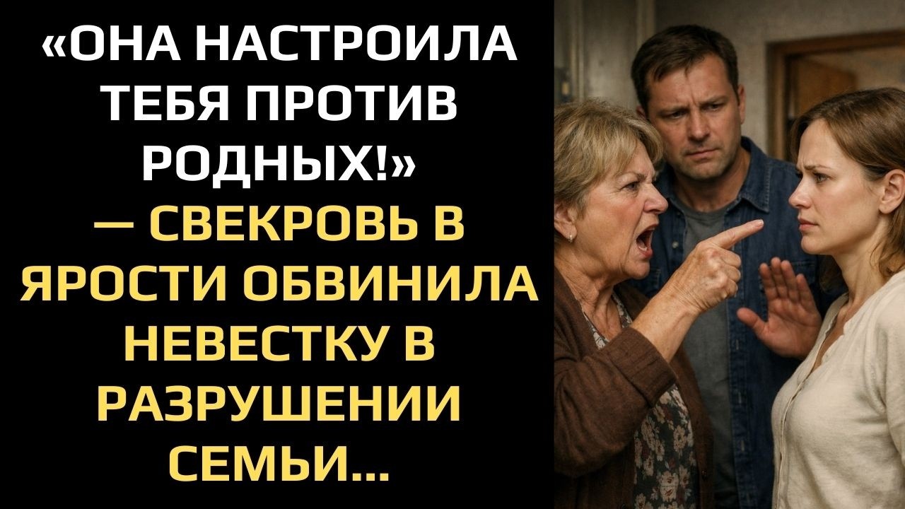 «ОНА НАСТРОИЛА ТЕБЯ ПРОТИВ РОДНЫХ!» — СВЕКРОВЬ В ЯРОСТИ ОБВИНИЛА НЕВЕСТКУ В РАЗРУШЕНИИ СЕМЬИ