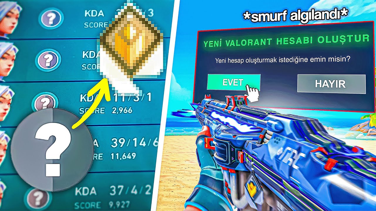 Valorant'ta YENİ HESAP a&ccedil;ıp ilk 5 DERECELİ ma&ccedil;ını oynadım, HANGİ RANKA ATTI?