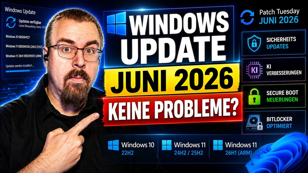 Patch Tuesday Juni 2026: Neue Windows Updates sind da