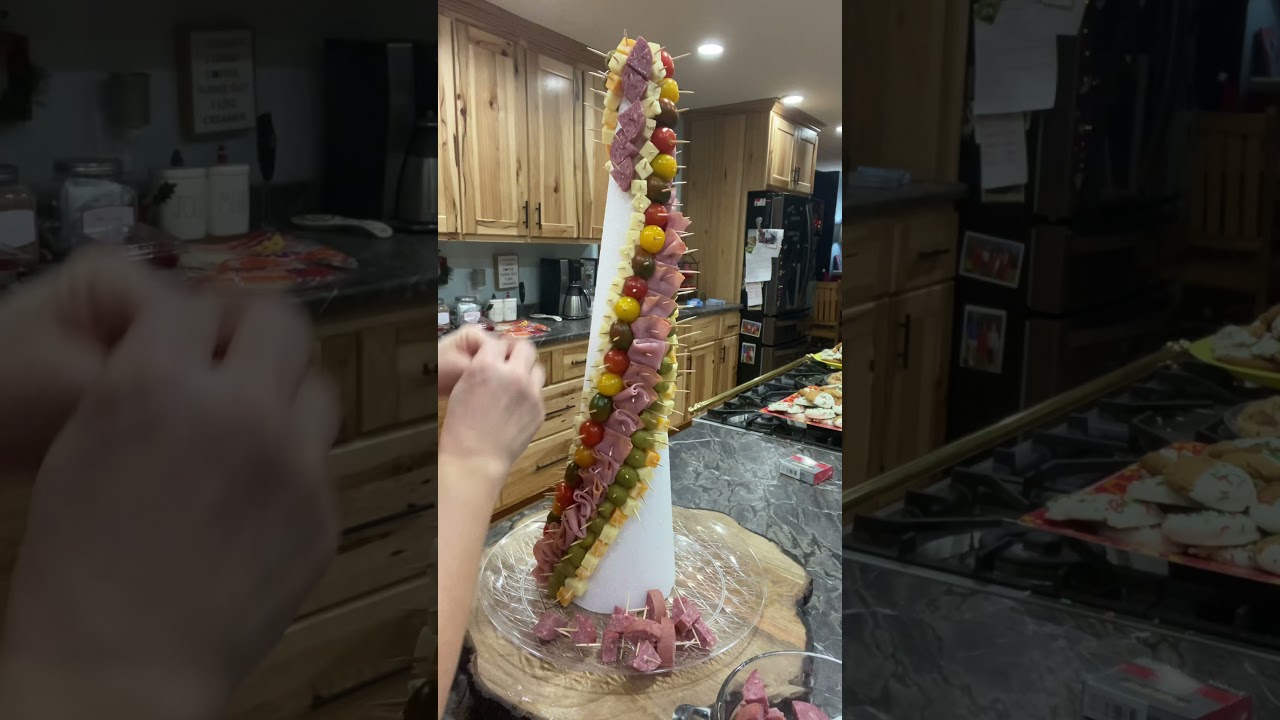 Mom of 8 Cooking Building a Charcuterie Tree #bigfamily #christmas  #celebration #justthebells10