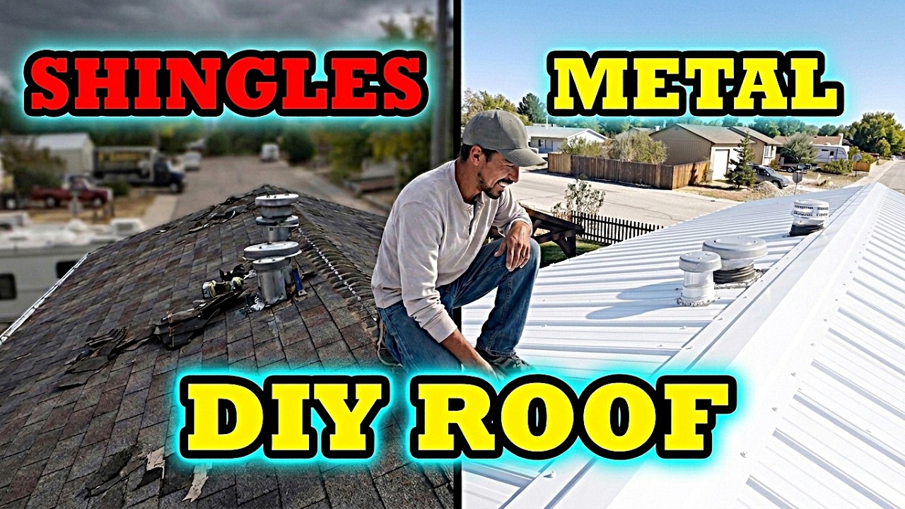 How we installed Metal Roofing over Shingles and replaced a Skylight with a flush mount design.