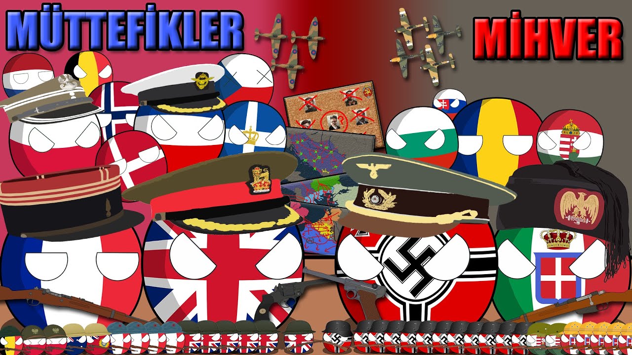 İkinci Dünya Savaşı Ülke Topları BÖLÜM 1 - Second World War Countryballs PART 1