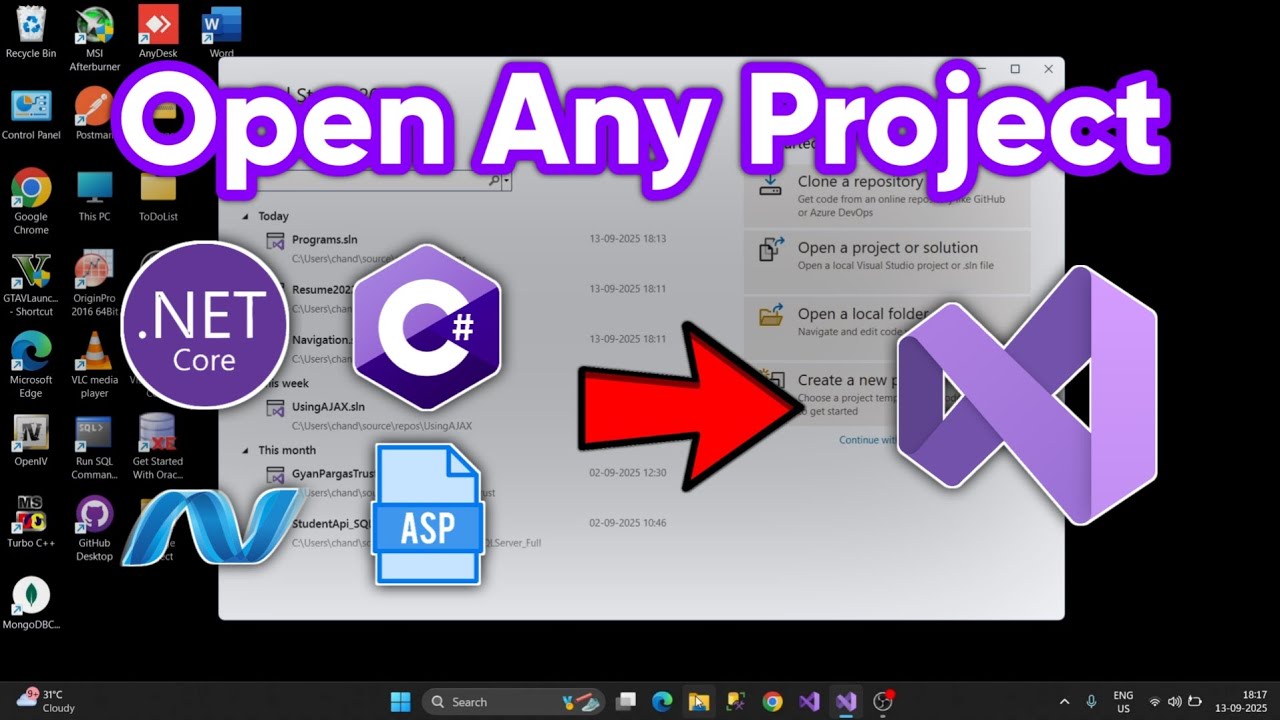 How to Open And Run Any .Net Project in Visual Studio