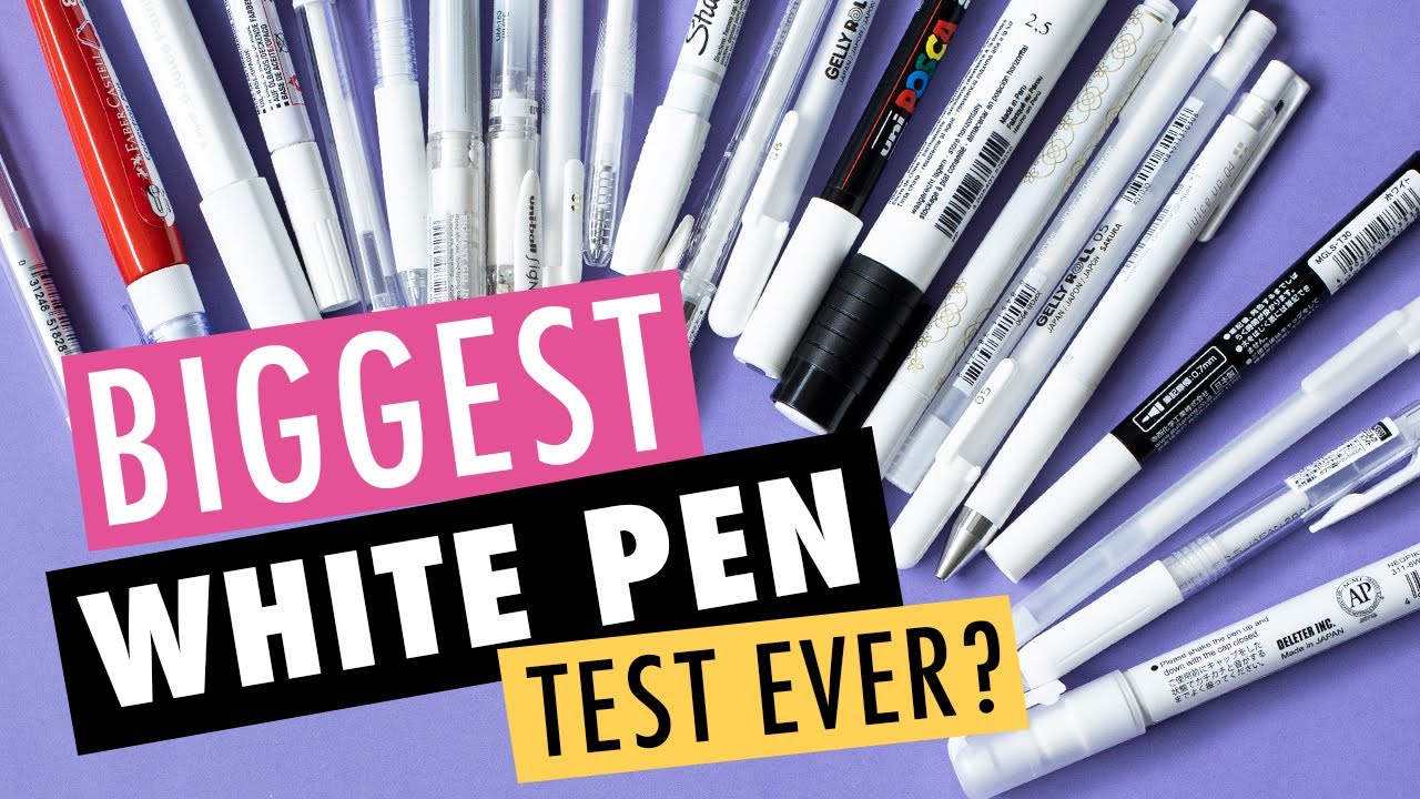 Best & Worst WHITE PENS (Sharpie, Sakura, Uni-ball, Gelly Roll, etc)