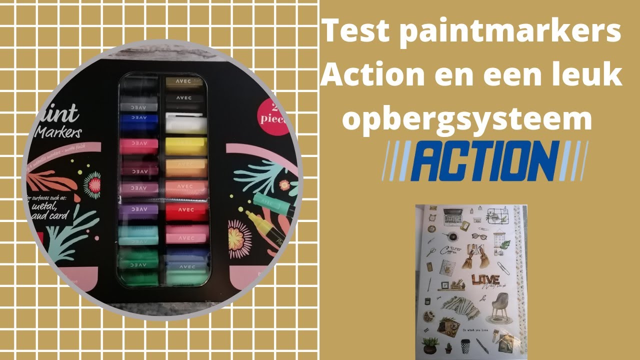 🛒action paintmarkers test /leuk opberg idee. 🛒