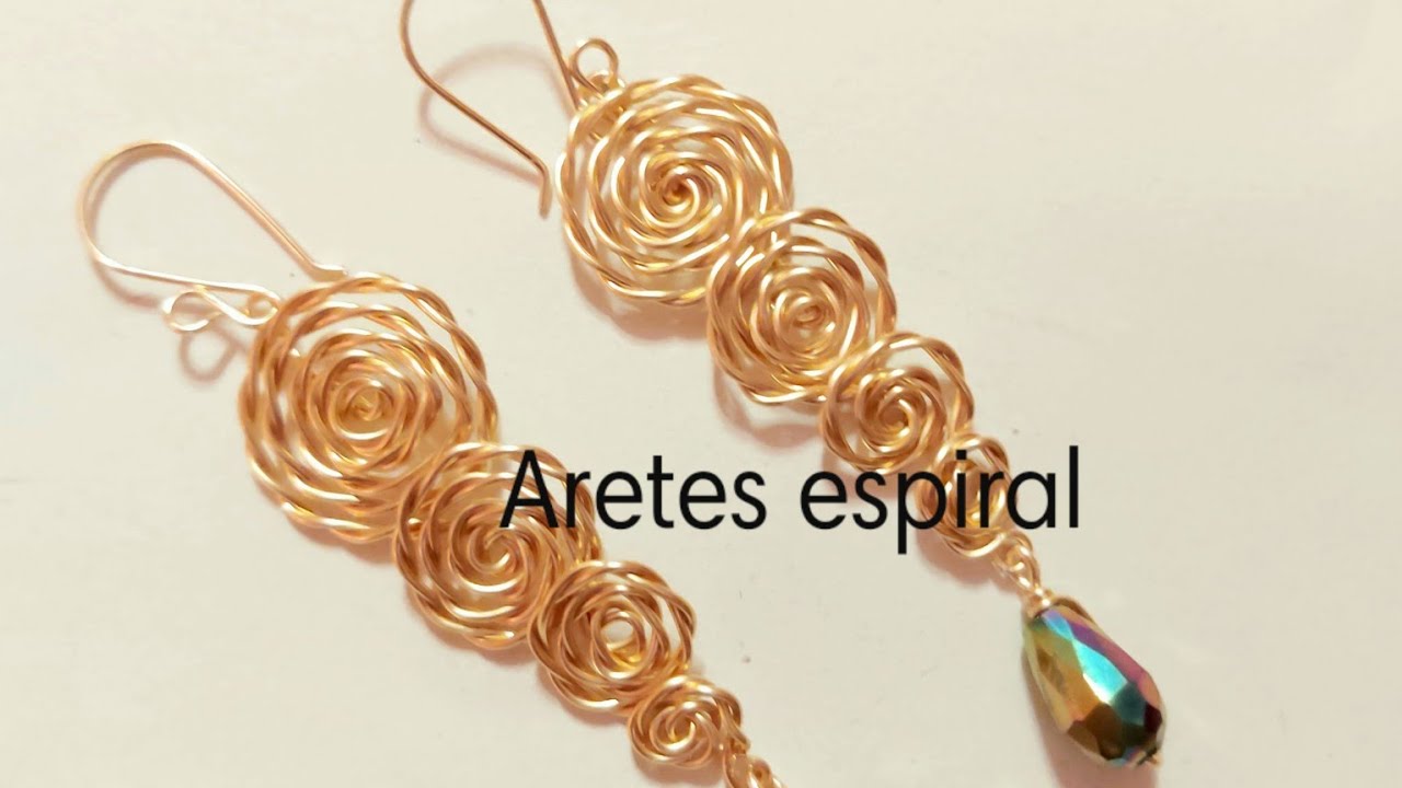 Aretes espiral alambrismo
