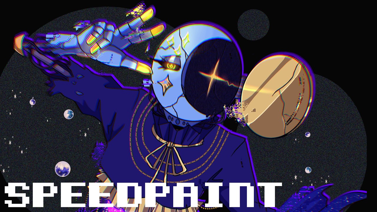 I put my aesthetics in a blender and made a character - Speedpaint (OC)