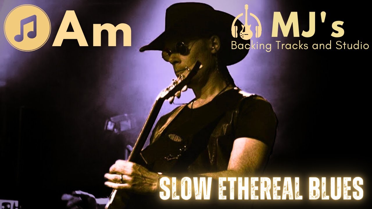 Slow Ethereal Spacious Blues Groove in A minor | 72 bpm | Guitar Backing Track