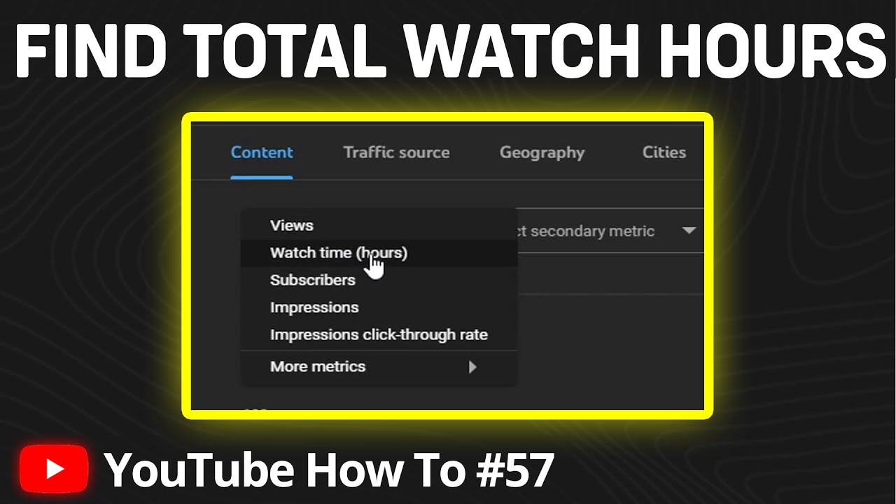 How to Find Total Watch Hours on YouTube | How to Check Your Watch Time Hours