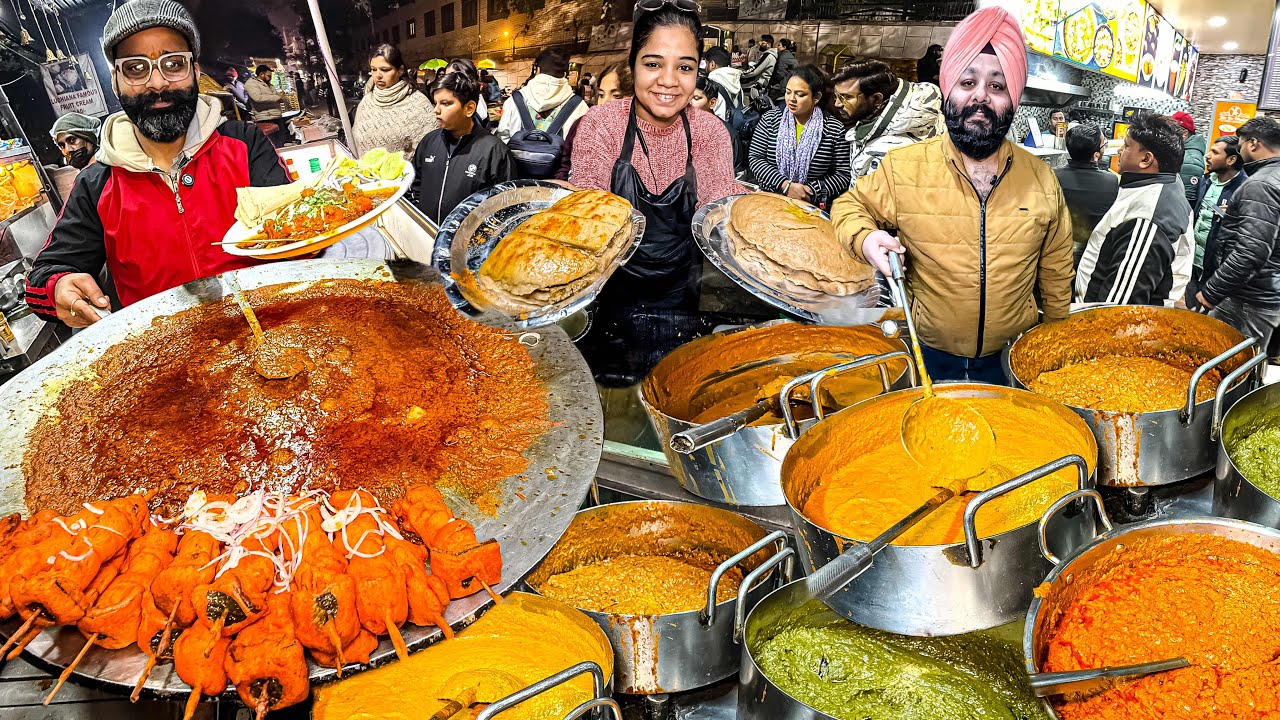 Late Night Street Food In Delhi | Famous Delhi Street Food | Delhi Food Tour | Indian Street Food