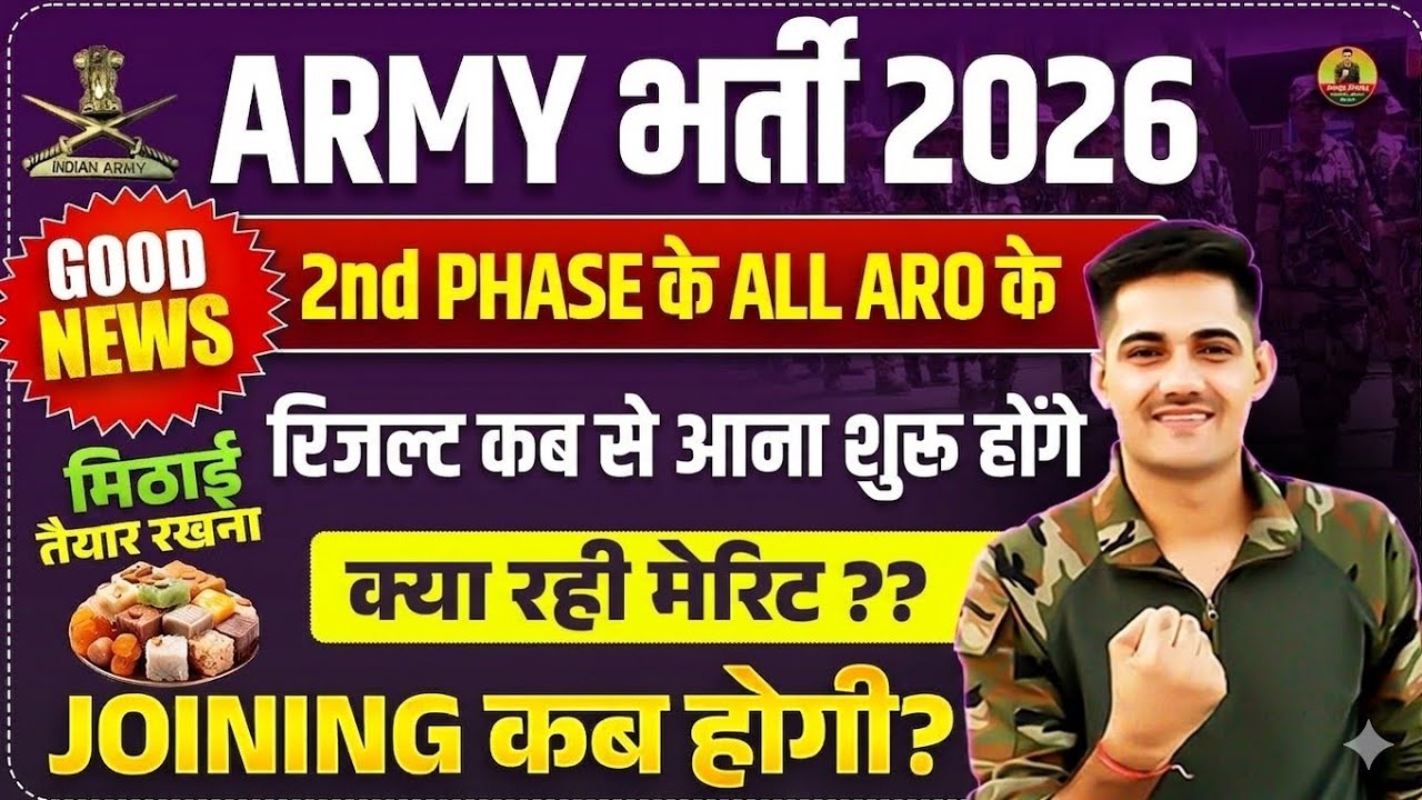 🔥 2026 Indian Army 2nd Phase Result Date Out! ALL ARO | Merit & Joining Update