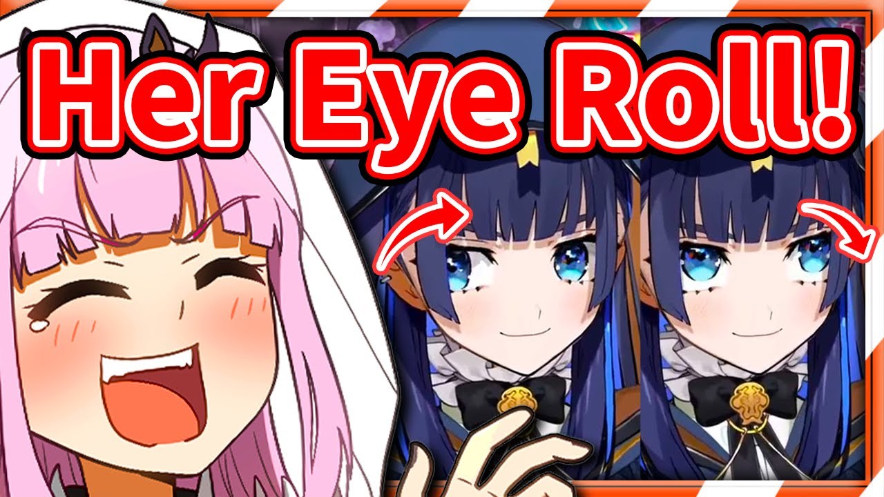 Calli Can't Stop Laughing at The Cleanest Kronii Eye Roll Ever 【Mori Calliope / HololiveEN】