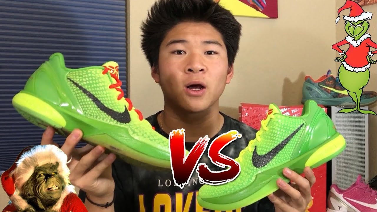 Kobe 6 Grinch Comparison (Protro vs. OG) + GIVEAWAY!!!
