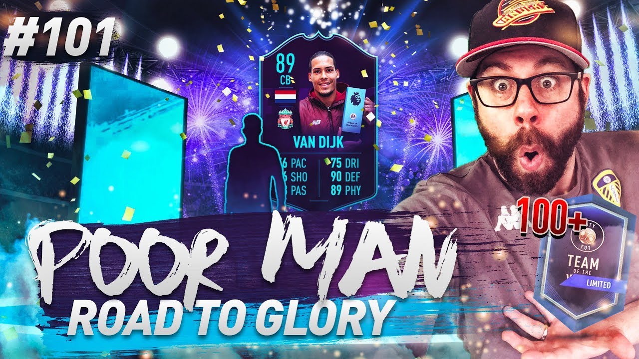 OPEN 100+ TOTY PACKS and COMPLETE 89 POTM VAN DIJK FREE! - POOR MAN RTG #101 - FIFA 19