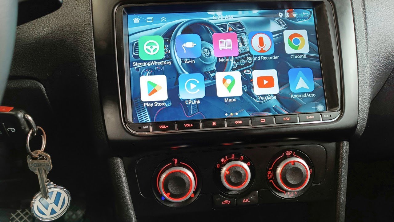 Perillas de aire acondicionado y pantalla Android para Vento/Polo.