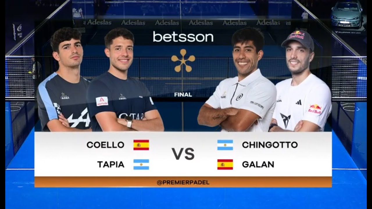 VALLADOLID PREMIER PADEL FINAL MASCULINA | Coello / Tapia vs Chingotto / Galan | CON BANQUILLOS