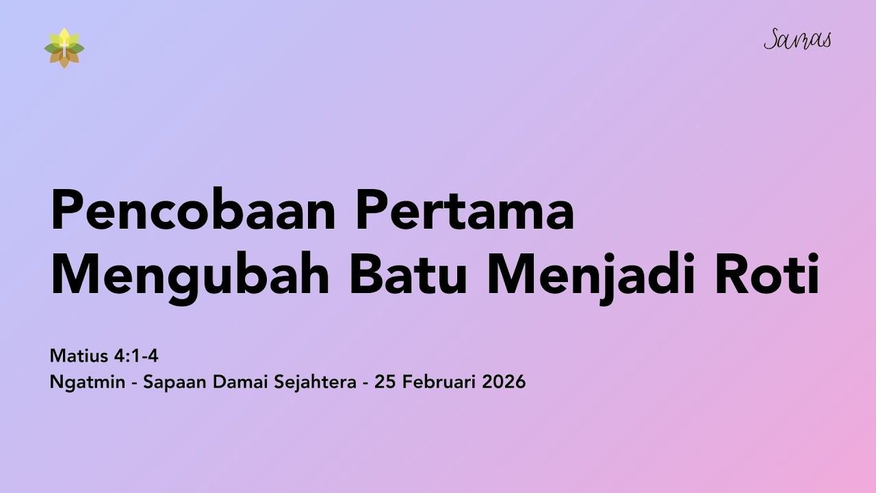 Pencobaan Pertama Mengubah Batu Menjadi Roti