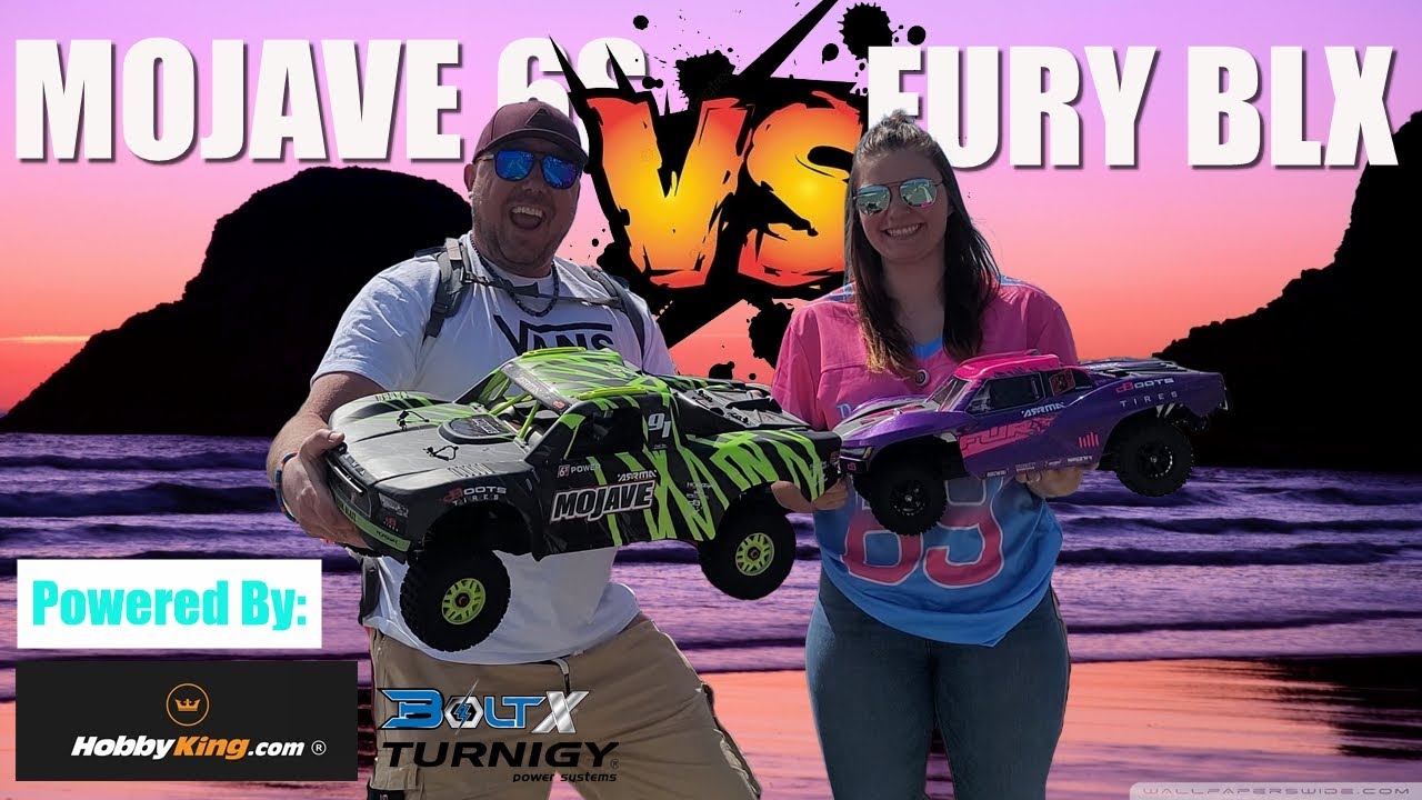 Arrma Mojave 6S v.s. Fury BLX - Who's Faster? - Powered by New Turnigy BoltX Batteries.
