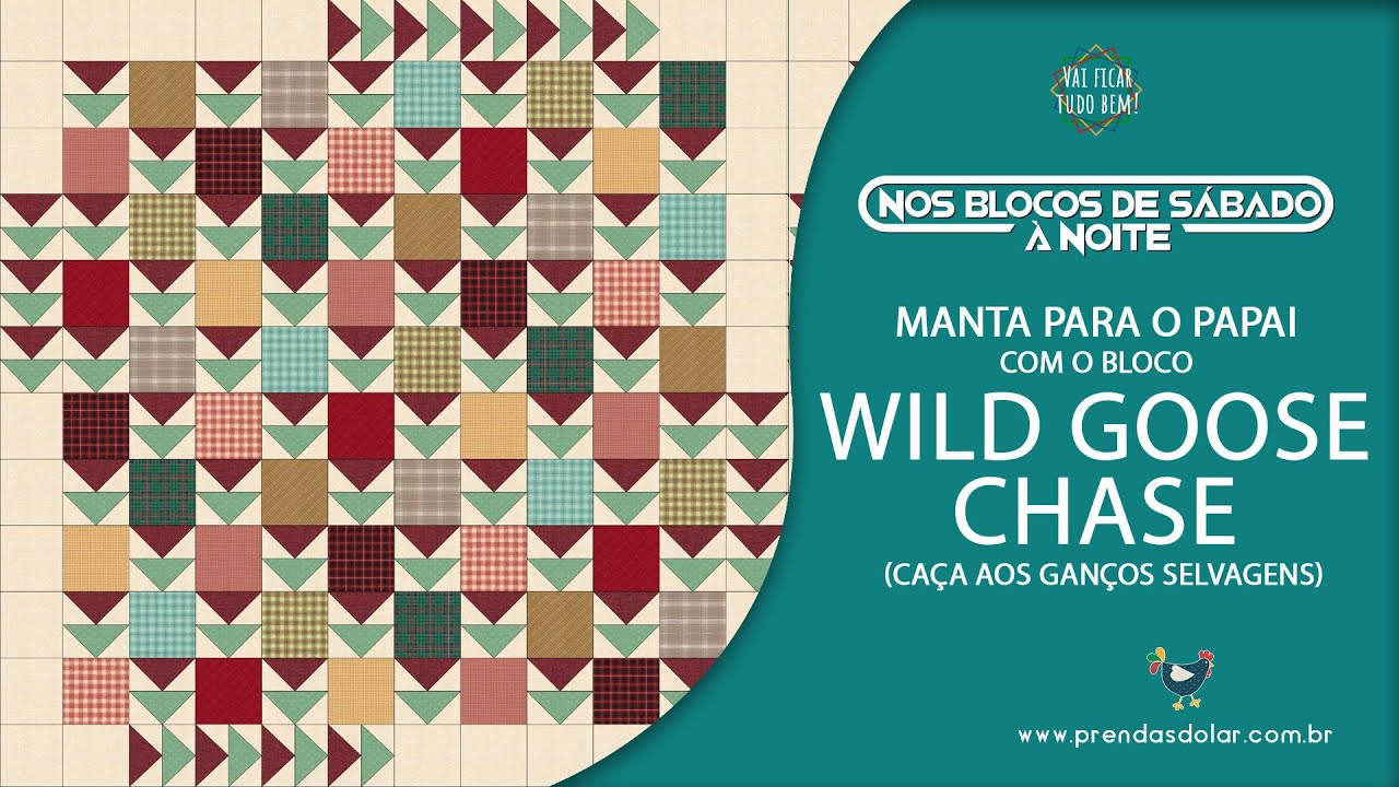 MANTA DE PATCHWORK para iniciantes bem f&aacute;cil! Como fazer, passo a passo, bloco s&oacute; com FLYING GEESE!