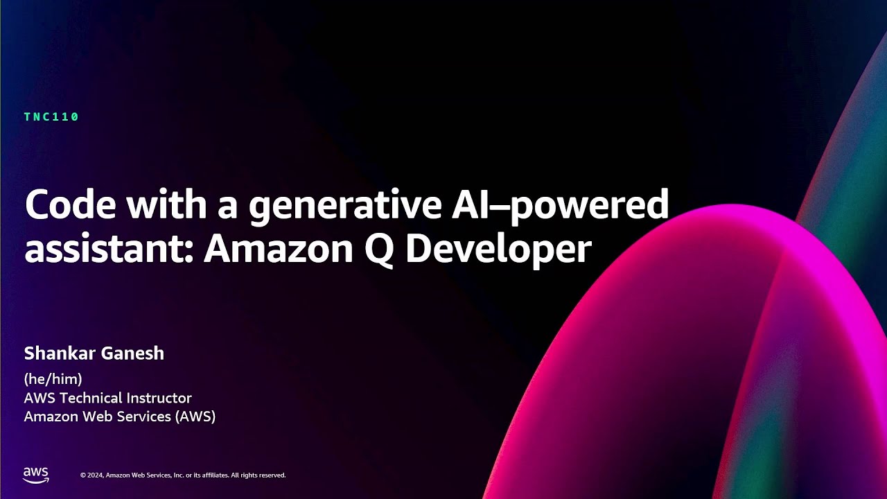 AWS re:Invent 2024 &mdash; Разработка кода с помощью генеративного ИИ-помощника: Amazon Q Developer (TN...