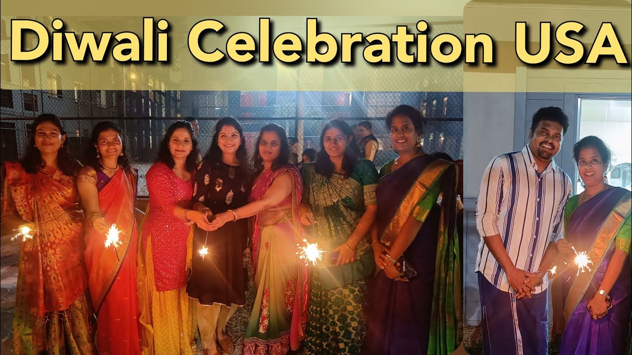 Diwali Celebration USA Tamil| Houston|Fire Crackers 🎇🪔🎆 Family Get Together| RG Vlog| Night Life USA