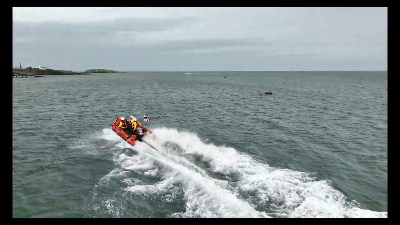 RNLI Moelfre Anglesey, North Wales, Inshore Lifeboat Enfys 2 on a routine training exercise.