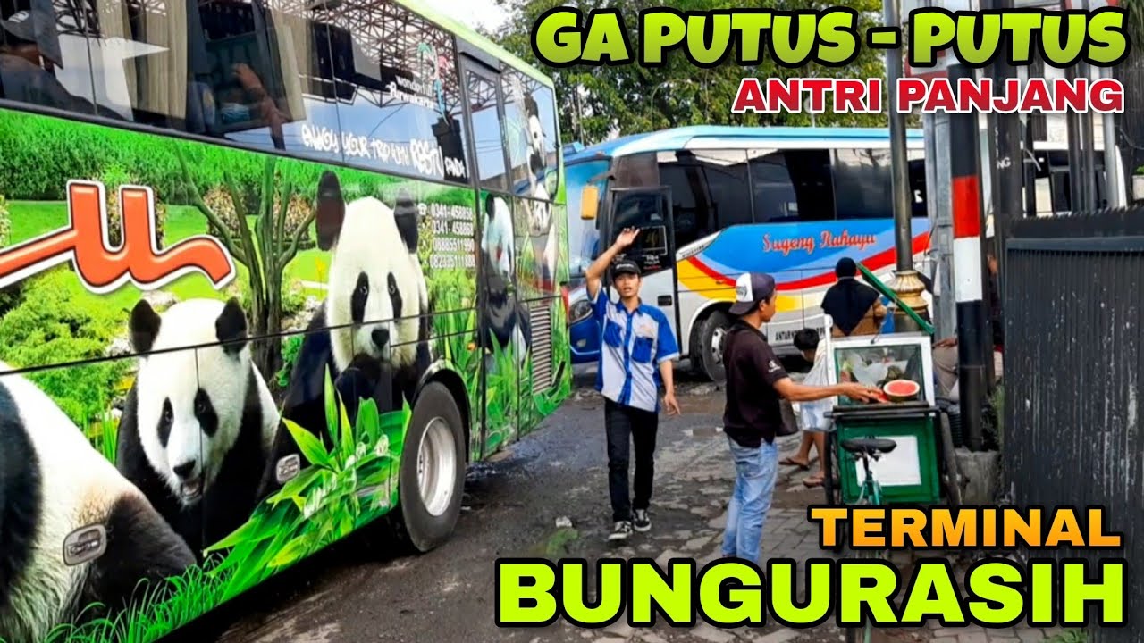 Antrian GA PUTUS - PUTUS!! Kesibukan PINTU Keluar TERMINAL BUNGURASIH Surabaya||Sugeng Rahayu,MIRA