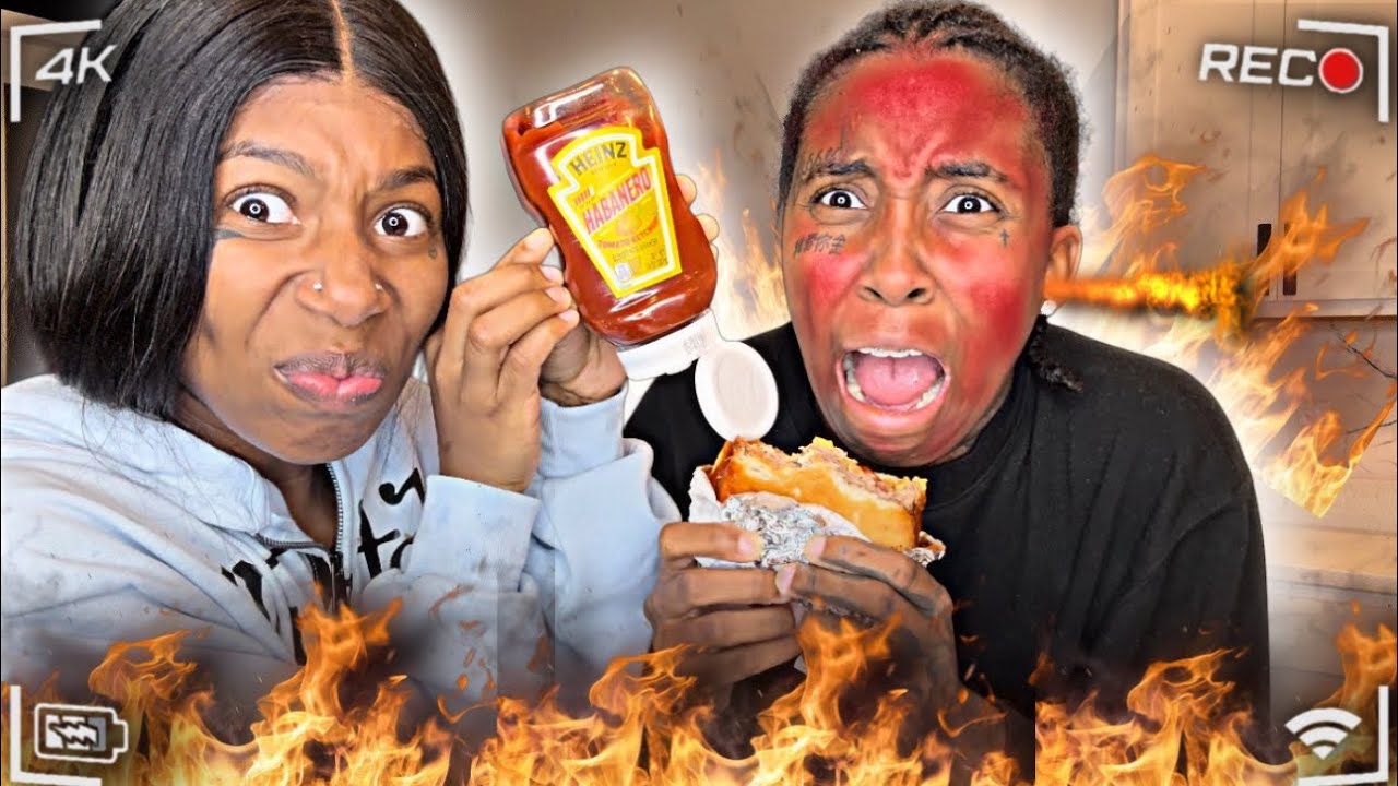 Самый горячий кетчуп в мире на розыгрыше с бургером для моей девушки‼️🍔🥵