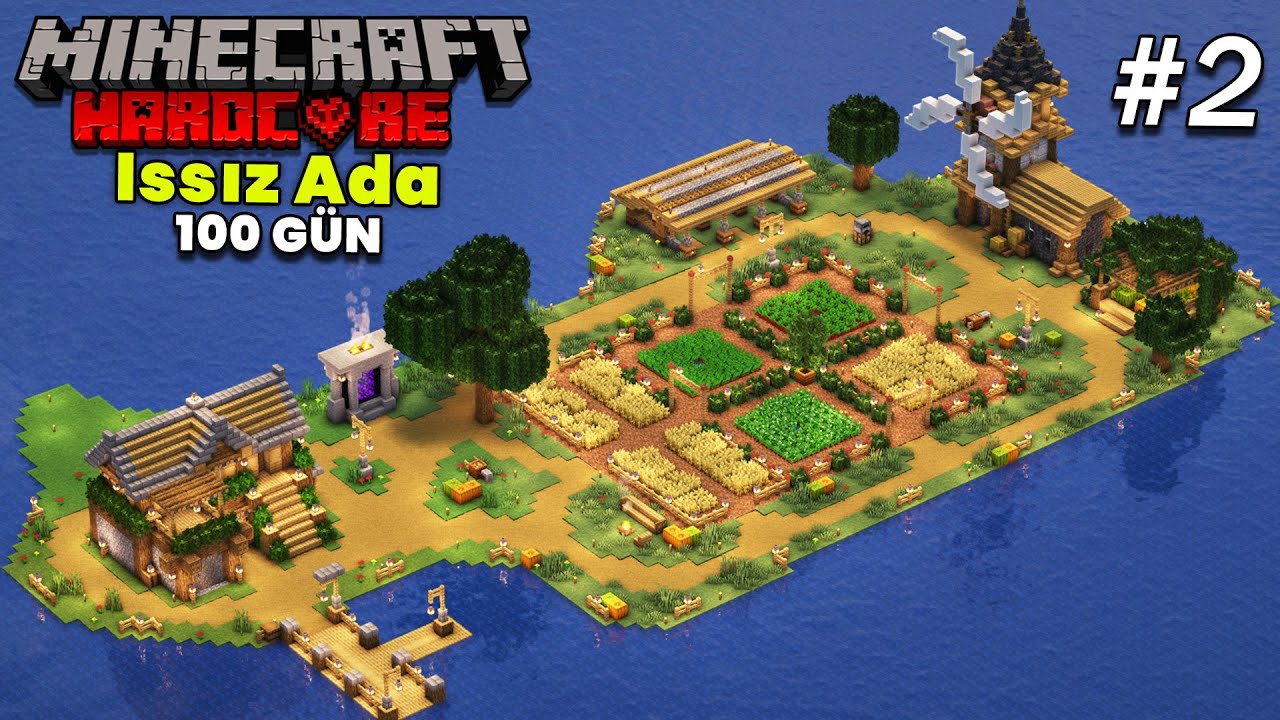 Minecraft Hardcore: Issız Adada 100 Gün Hayatta Kalmak