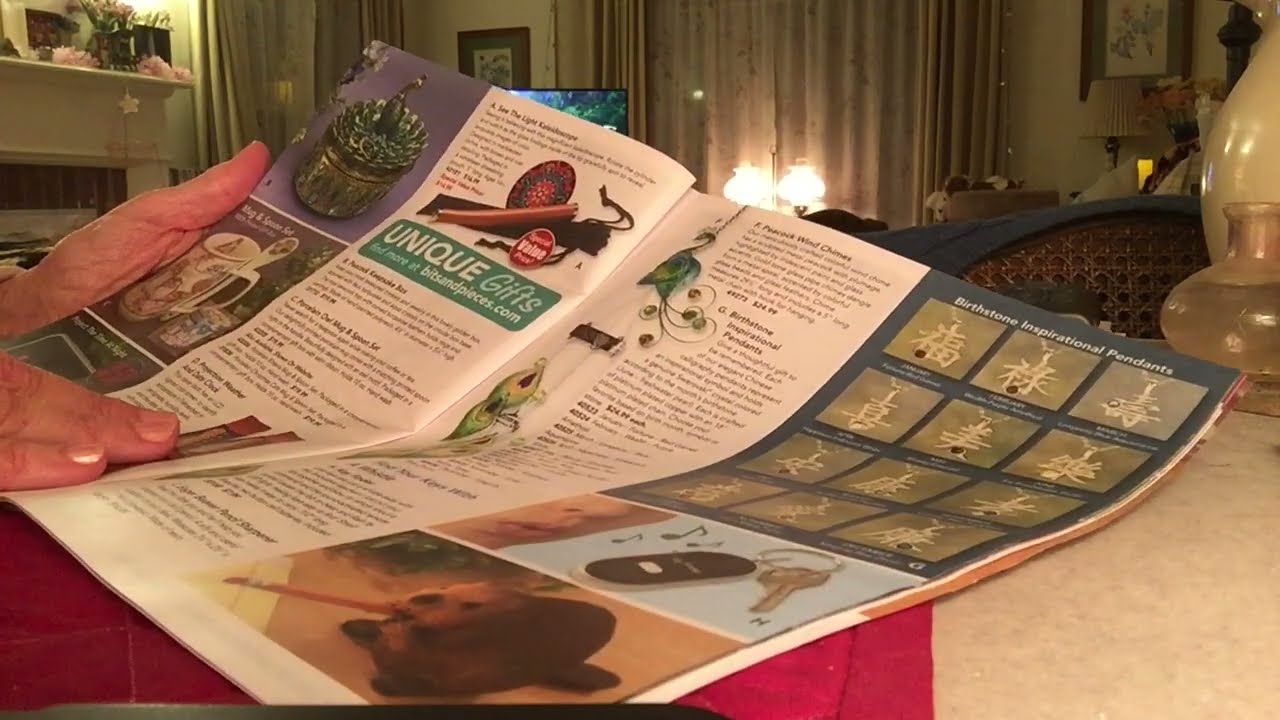 ASMR Holiday Catalog Page Turning, Whispered. &ldquo;Bits & Pieces&rdquo;