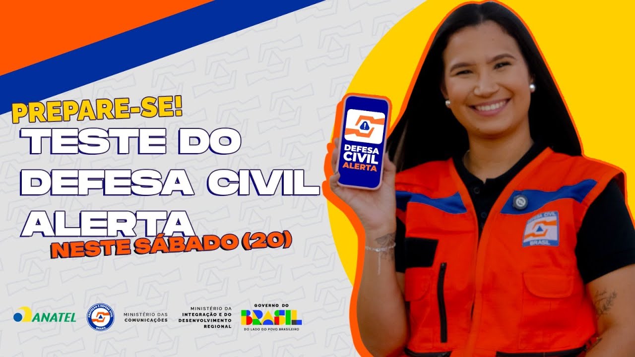 Prepare-se! Teste do Defesa Civil Alerta neste s&aacute;bado (20)