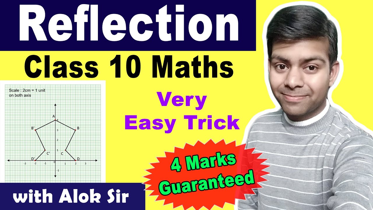 Reflection Class 10 Maths | Reflection of a point in a line, Origin & Invariant points | Boards 2020