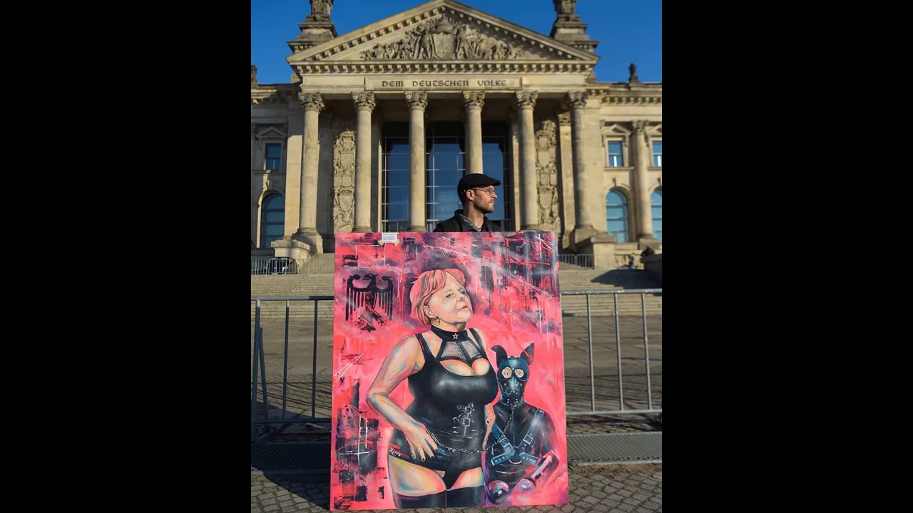 Angela Merkel paintings by #AlejandroBerlino