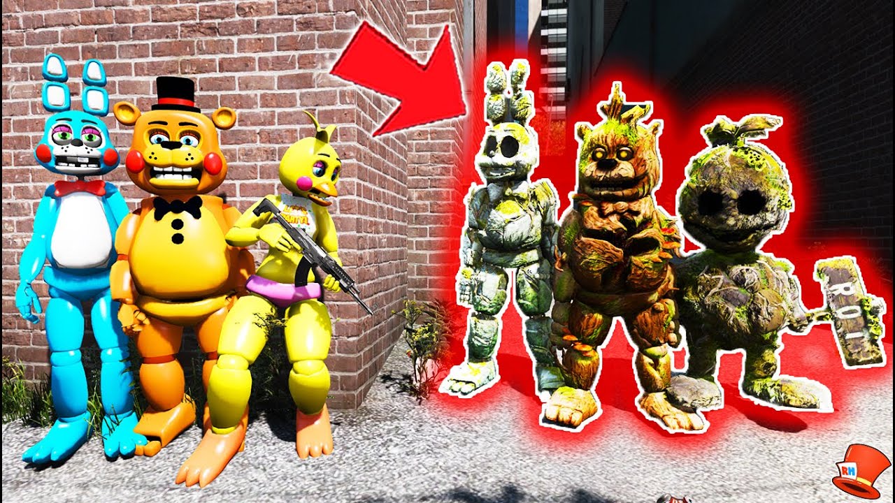 Can All TOY Animatronics DEFEAT All the Evil FOREST Animatronics? (GTA 5 Mods FNAF RedHatter)