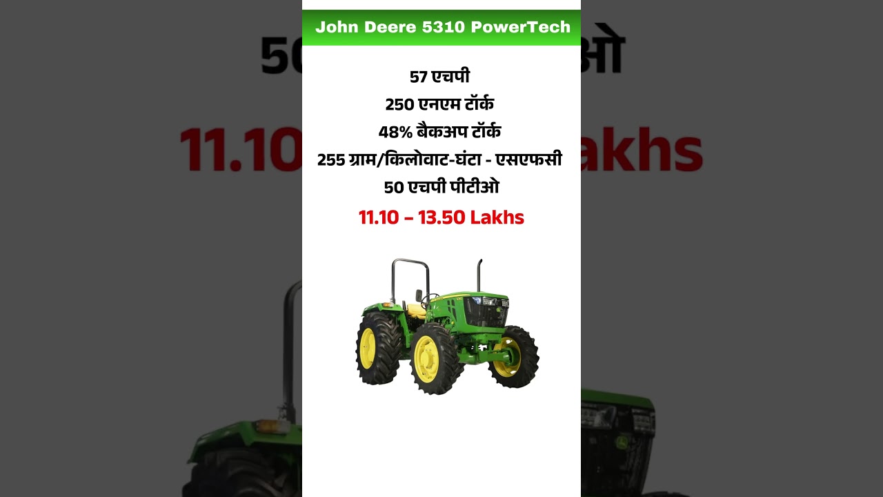 John Deere 5310 PowerTech | 57 HP Tractor Review 🚜 | Power, Price
