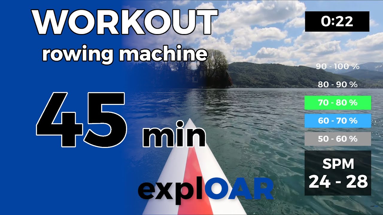 (22.01) 45 min rowing machine workout - many power bursts