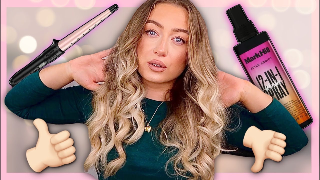 Styling my Hair w/ BABYLISS ROSE BLUSH Curling wand & MARK HILL Wonder Spray | Bouncy Curls Tutorial