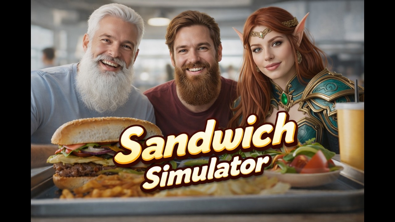 Dans la peau d'un préparateur au drive dans Sandwitch Simulator feat ma femme et Kevkodu54
