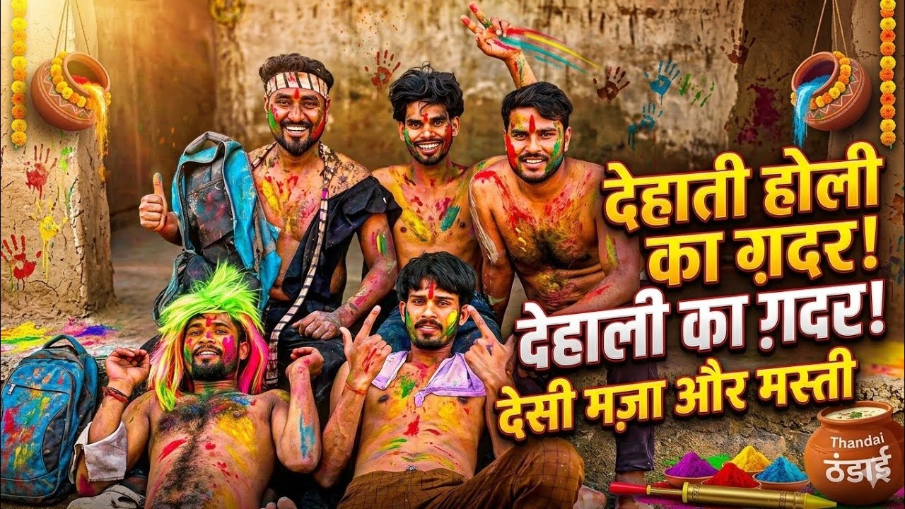 Dehati holi vlog ..🤣 #vlog #minivlog #youtubevideo #youtubeshorts ....