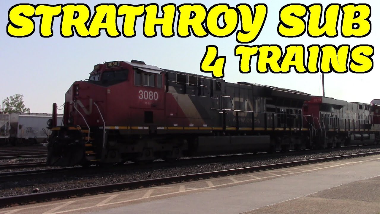 Railfanning Strathroy Sub With 4 CN Trains