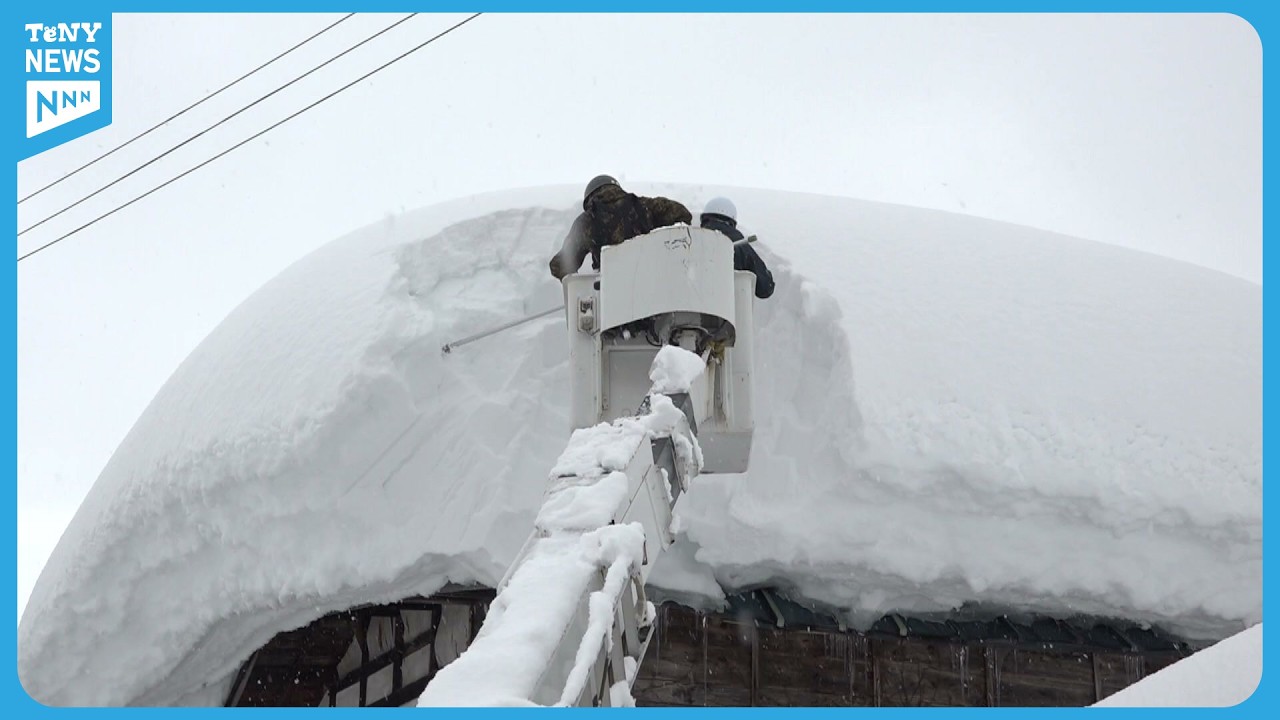 【大雪】積雪2メートル以上の魚沼市　災害派遣要請で自衛隊が雪下ろし　隊員の活動に密着 《新潟》