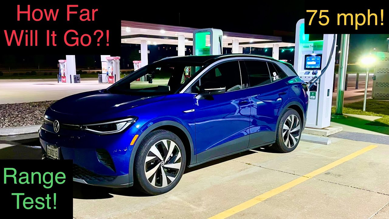 Volkswagen ID.4 75 MPH Highway Range Test! How Far Can It Go?