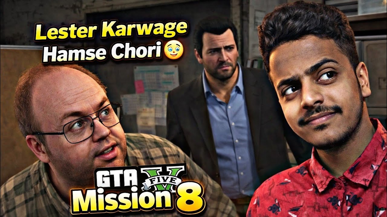 😂 Aaj Michael Lester Ke Saath Gold Churaya! GTA 5 Mission 8 Funny Gameplay! 🇮🇳💰