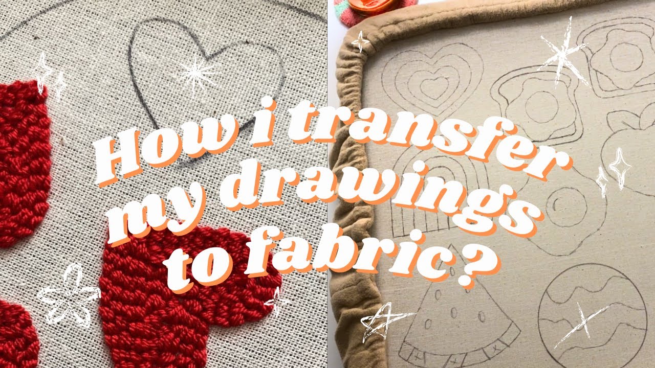 How i transfer my drawing to fabric? Punch needle tips 🌸