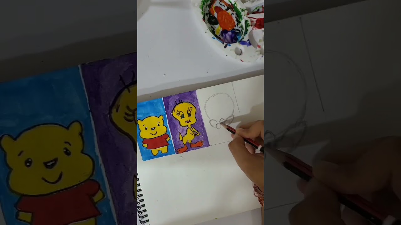 3rd part of small cartoon painting most liked shoe doremon 