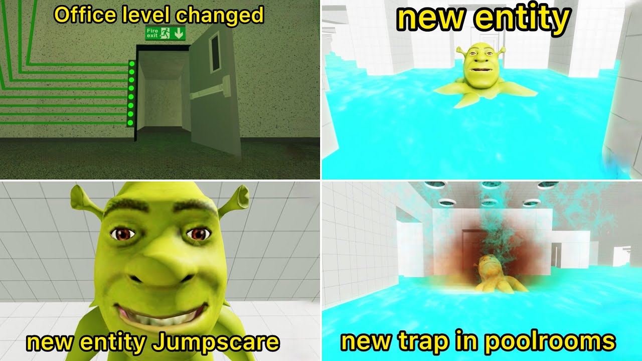 Shrek In The Backrooms New Update (Change In Level Office And PoolRooms)
