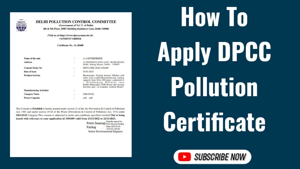 How To Apply Delhi Pollution Control Committee Certificate | DPCC License Kaise Apply Karen | DPCC |