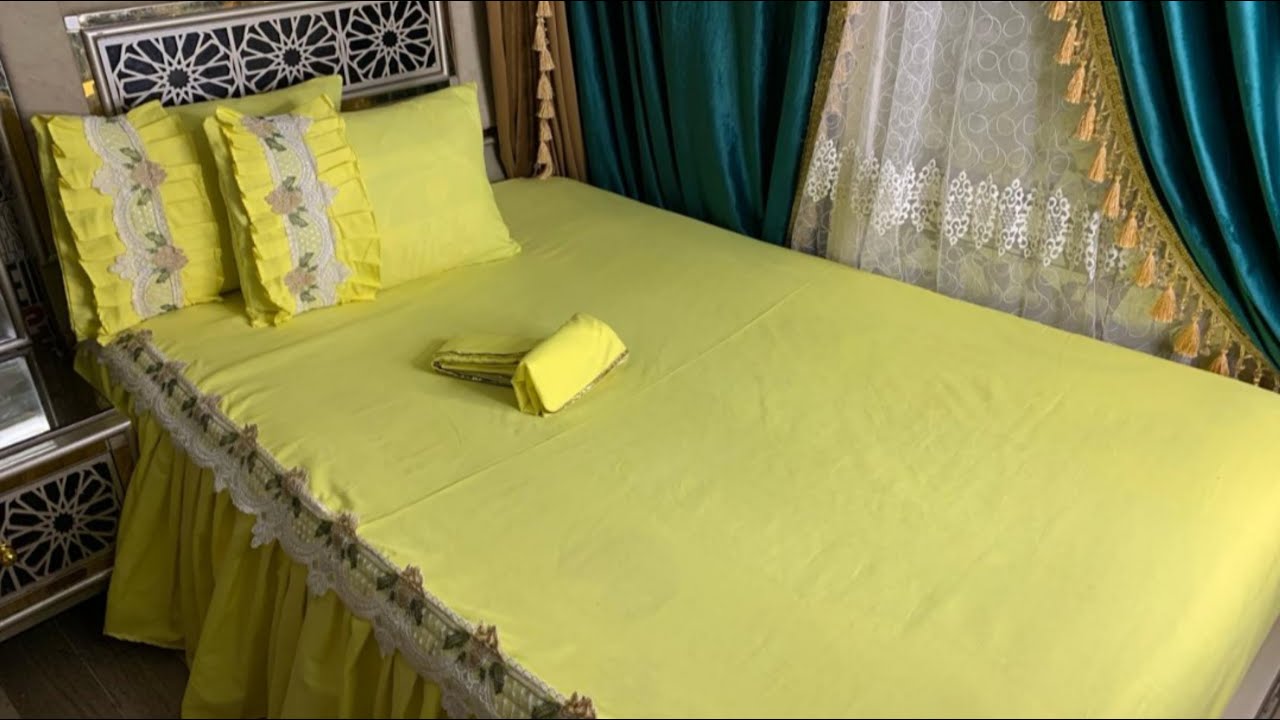 طريقة طقم سرير كبير